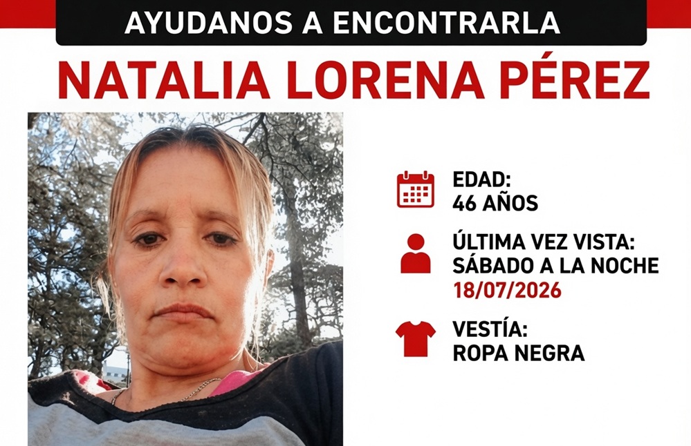 Natalia Lorena Pérez desapareció en la zona de San Andrés