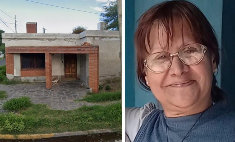 La víctima, Norma Varela Tula, y la casa familiar en la que hallaron su cuerpo sin vida, en Catamarca.